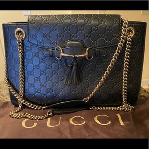 Gucci Emily Guccissima Leather Chain Shoulder Bag